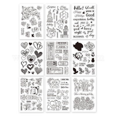 Wholesale PandaHall Animal Pattern Clear Stamps 
