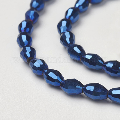 Perles en verre electroplate&nbsp;X-GC885Y-5-1