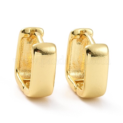 Gold chunky square on sale earrings