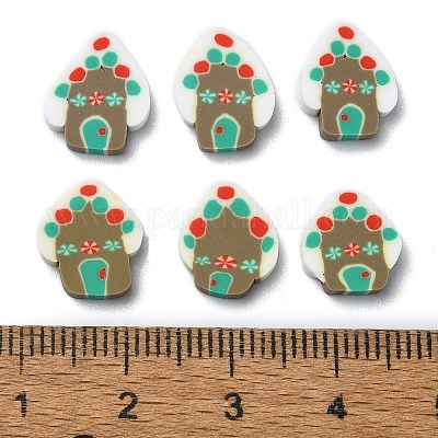 Thème de noël cabochons en pâte polymère faits à la main&nbsp;CLAY-M005-20-1