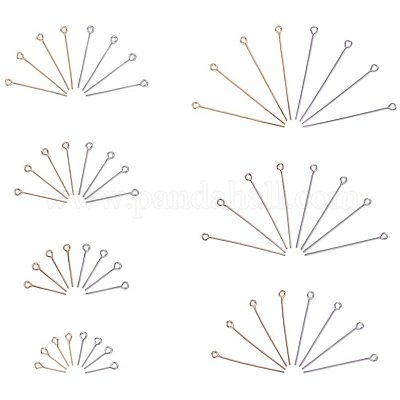 Pandahall Elite 200 pcs Straight Pins 40mm 304 Stainless Steel Head Pin  Findings for Earring Pendant Jewelry Making, Golden/Silver 