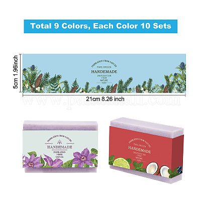 9 Styles Flower Wrap Tape 90pcs Handmade Soap Wrapper Vintage Floral Soap  Labels for Homemade Soaps Packaging Soap Business