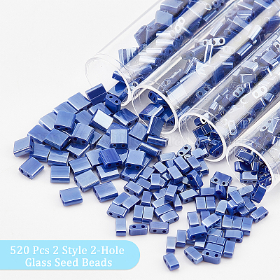 Shop NBEADS About 530 Pcs 2 Hole Tila Beads Half Tila Beads for Jewelry  Making - PandaHall Selected