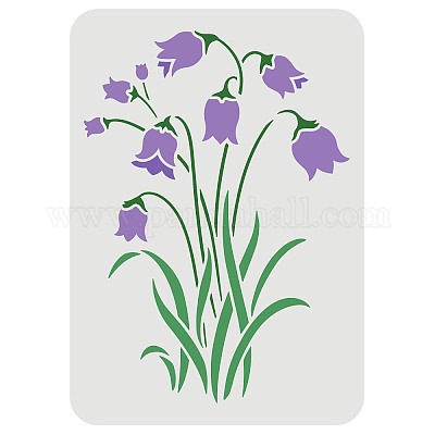 Lavender Stencil Lavender Stencils, Flower Stencils for Painting