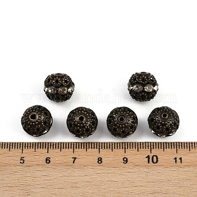 Messing Legierung Strass Perlen&nbsp;RB-A011-12mm-01AB-NF-1