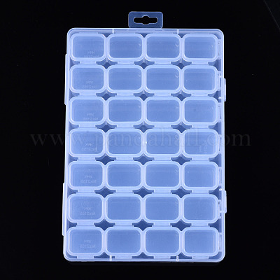 Wholesale 28 Grids Transparent Polypropylene(PP) Bead Organizers 