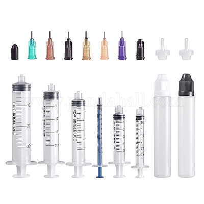5-set Syringe With Blunt Tip Needle, W/ Clear, Tip Cap For Glue
