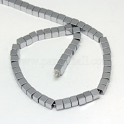 Chapelets de perles en hématite synthétique sans magnétiques&nbsp;G-J170A-3x3mm-M-1