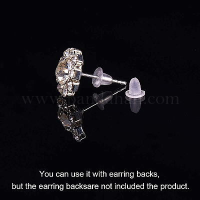 100pcs Earring Back Stoppers Applied Silver Gold Tone Earnuts