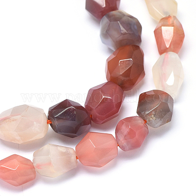 Brins de perles d'agate de cornaline naturelles&nbsp;G-O173-093-1