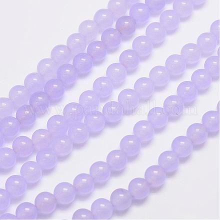 Natural & Dyed Malaysia Jade Bead Strands G-G659-6mm-A18-1