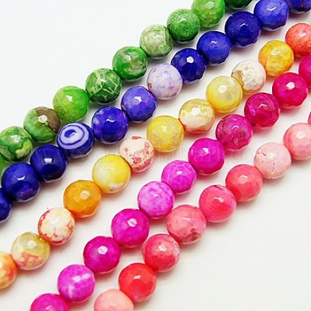 Natural Fire Crackle Agate Beads Strands G-D210-4mm-M1-1
