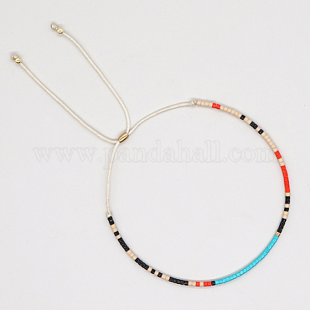 Glass Seed Braided Bead Bracelet CG0646-8-1