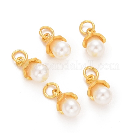 Pendenti di perle imitazione plastica abs FIND-M005-01G-1
