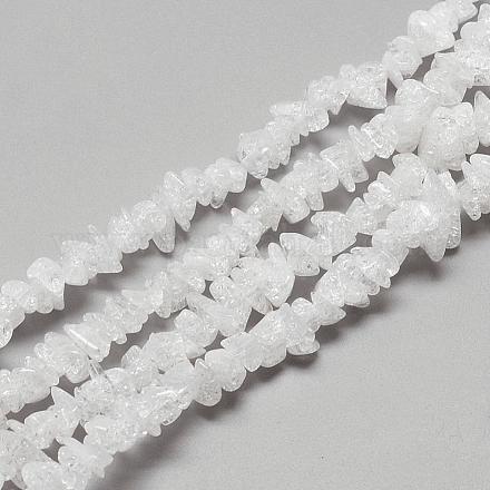 Natürliche Crackle Quarz Kristall Perlen Stränge G-R439-16A-1