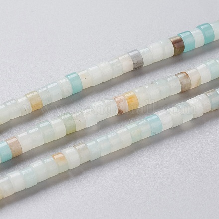 Natural Flower Amazonite Beads Strands G-F631-A34-1