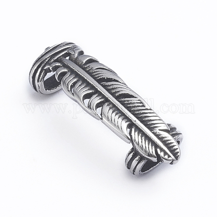Retro 304 Stainless Steel Slide Charms/Slider Beads STAS-L243-009AS-1
