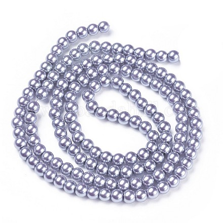 Chapelets de perles en verre nacré X-HY-6D-B49-1