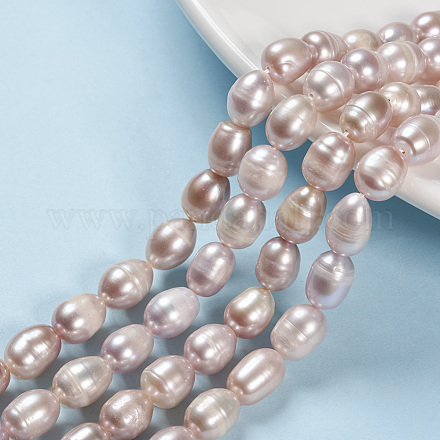 Hebras de perlas de agua dulce cultivadas naturales PEAR-R064-16-1