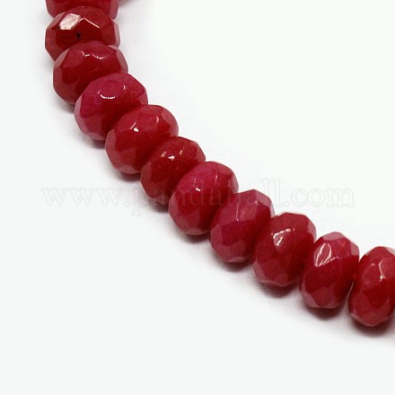 Dyed Natural White Jade Bead Strands G-N0030-8x5mm-08-1
