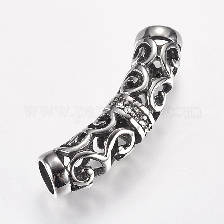304 Stainless Steel Hollow Tube Beads STAS-I070-13AS-1