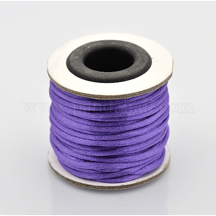 Cola de rata macrame nudo chino haciendo cuerdas redondas hilos de nylon trenzado hilos X-NWIR-O001-A-09-1