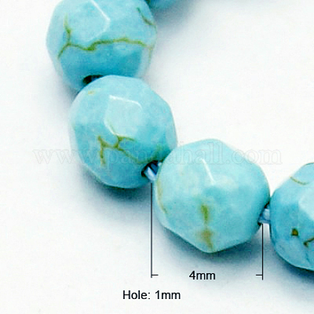 Chapelets de perles en howlite naturelle TURQ-P027-39-1
