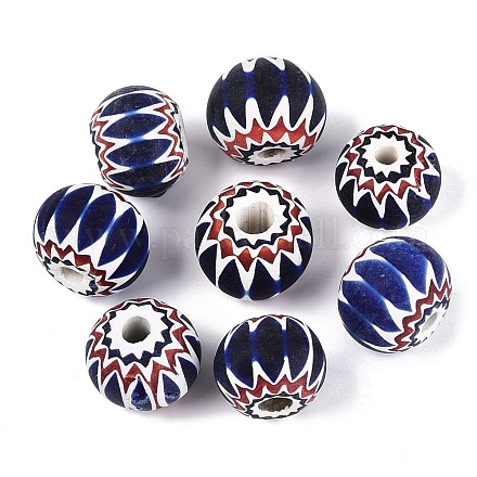 Handgefertigte Millefiori-Glas-Unterlegscheibe-Perlen LA-N002-36A-1