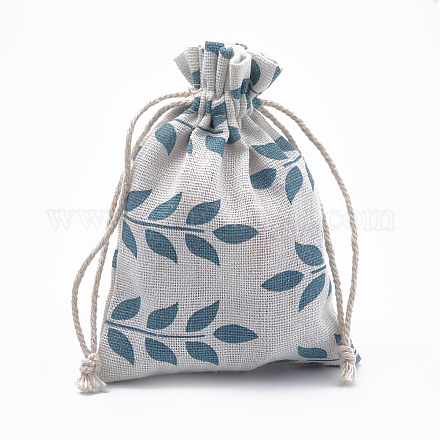 Polycotton(Polyester Cotton) Packing Pouches Drawstring Bags ABAG-T006-A04-1