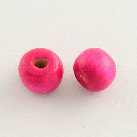 Dyed Natural Wood Beads WOOD-Q006-10mm-11-LF-1