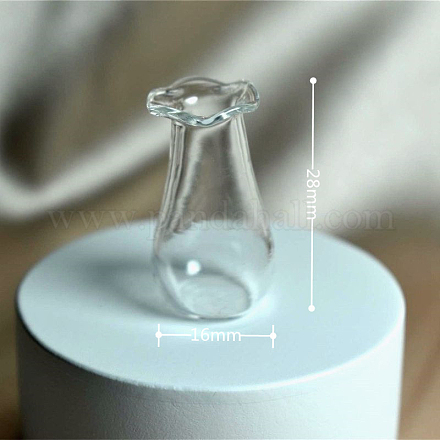 Adornos de jarrones de vidrio en miniatura BOTT-PW0002-082C-1