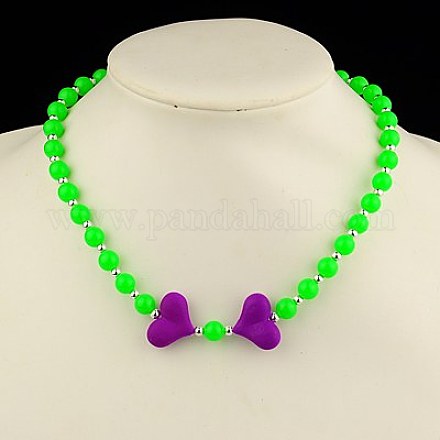 Fashion Acrylic Necklaces for Kids NJEW-JN00385-01-1