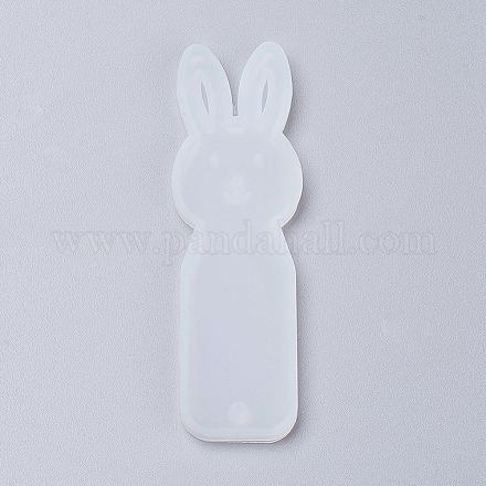 Stampi segnalibro coniglietto in silicone X-DIY-P001-04A-1