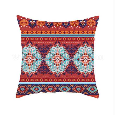 Funda de almohada de arpillera con patrón floral turco PW22071328283-1
