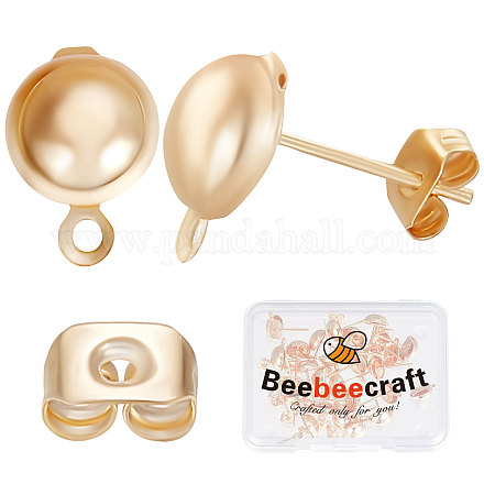 Beebeecraft 30pca accessoires de boucle d'oreille en fer KK-BBC0005-03-1