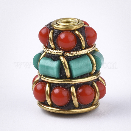 (Weihnachtsverkauf) handgefertigte indonesische Perlen IPDL-S053-111-1