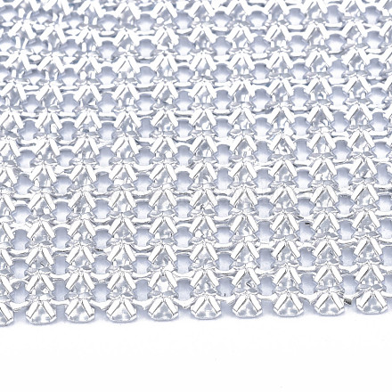 Рулон ленты из сетки с алюминиевой отделкой из бисера AW-N002-01P-1