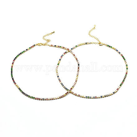 Латунные теннисные ожерелья NJEW-I104-14G-1