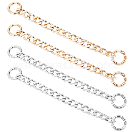 Bracelet de chaîne gourmette en aluminium personnalisé nbeads 6 pièces 2 couleurs FIND-NB0001-67-1