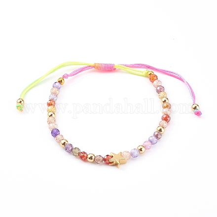 Nylon réglable bracelets cordon tressé BJEW-JB06015-01-1