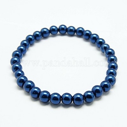 Stretchy Glass Pearl Bracelets BJEW-D068-8mm-3-1