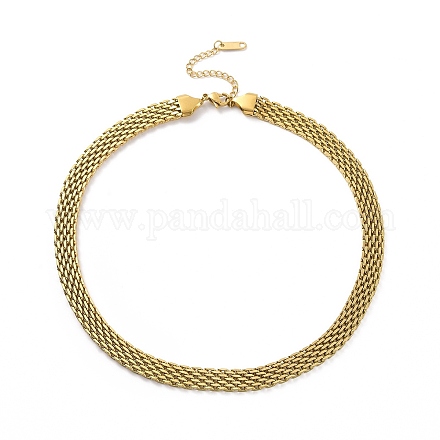 304 collar de cadena de malla de acero inoxidable para hombres y mujeres. NJEW-P271-02G-1