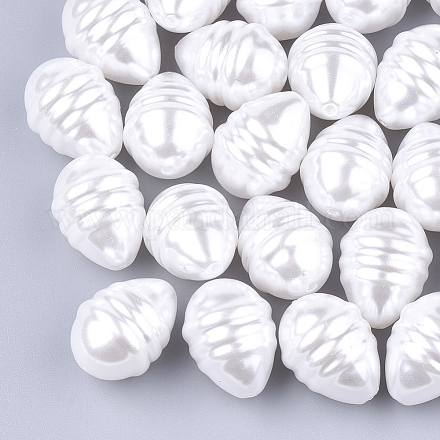 Cuentas de perlas de imitación de plástico abs ecológico OACR-T012-09C-1