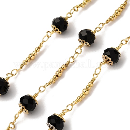 Catene a maglie tonde in ottone KK-D422-08G-1