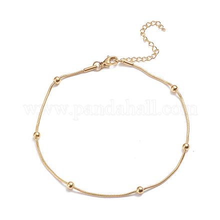 304 bracelets de cheville chaîne serpent ronde en acier inoxydable X-AJEW-G024-13G-1