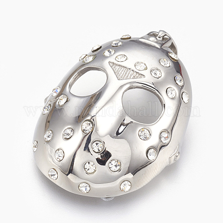 Maschera da hockey halloween 316 micro in acciaio inox spianare strass ceco STAS-F005-010-1