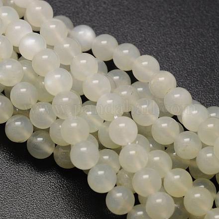 Redondas hebras de perlas naturales Moonstone G-L425-22-7mm-1