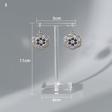 T Shaped Acrylic Earring Display Stand CON-PW0001-146C-02B-1