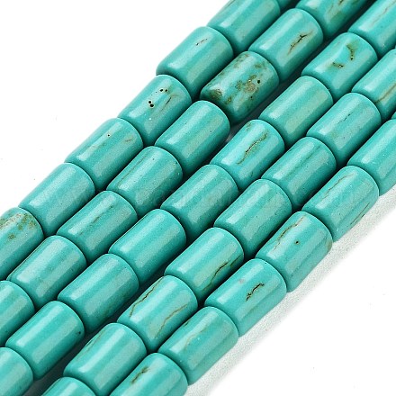 Синтетических нитей бирюзовые бусы TURQ-G120-4x6mm-13-1