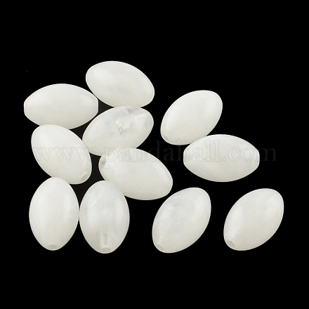 Abalorios de acrílico oval de piedras preciosas de imitación OACR-R026-21-1